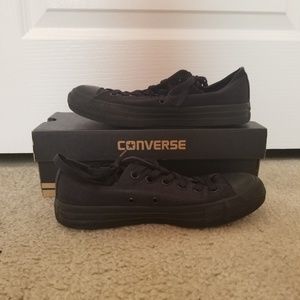 All Black Low Top Converse